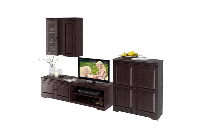 Väggenhet Cubrix Set om 4 Havana/lack - Havana/lack - Möbler - Tv möbel & mediamöbel - TV-möbelset