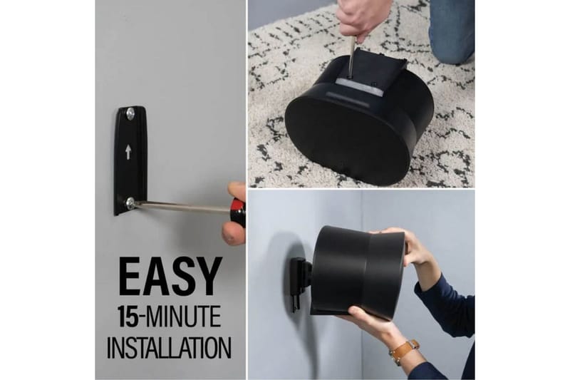 Väggfäste Sanus för Sonos Era 300 2 Delar - Svart - Möbler - Tv möbel & mediamöbel - Mediastativ & väggfäste