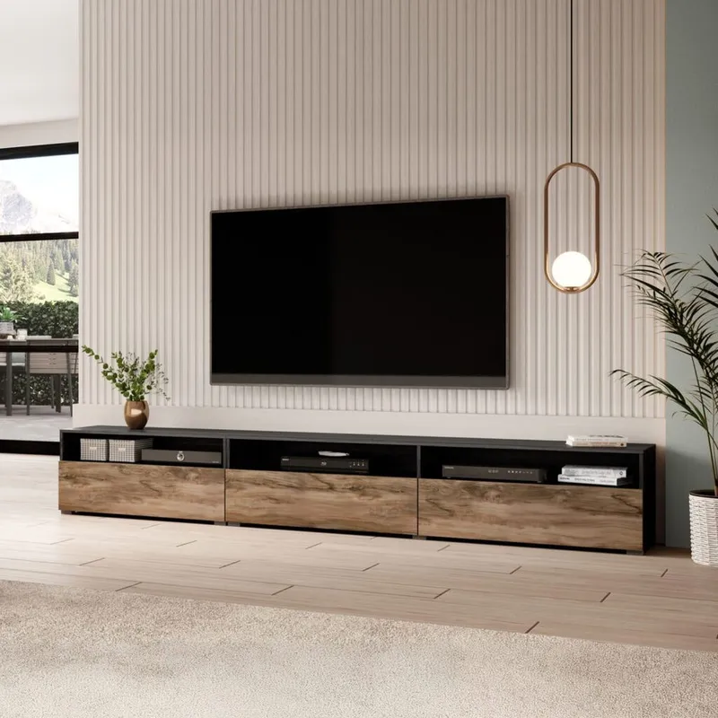 Vägghängd Tv-bänk Baros 3 fällbar dörr - Touchwood - Möbler - Tv möbel & mediamöbel - TV bänk & mediabänk