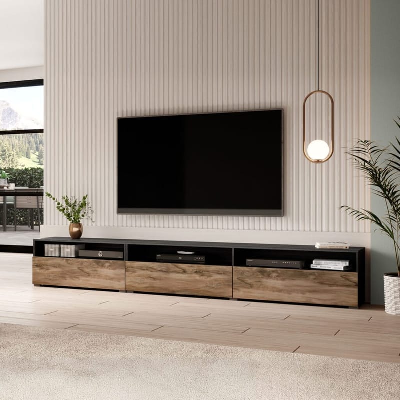 Vägghängd Tv-bänk Baros 3 fällbar dörr - Touchwood - Möbler - Tv möbel & mediamöbel - TV bänk & mediabänk