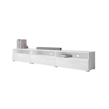 Vägghängd Tv-bänk Baros 3 fällbar dörr - Vit Laminat - Möbler - Tv möbel & mediamöbel - TV bänk & mediabänk