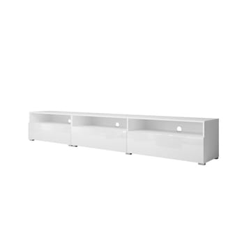 Vägghängd Tv-bänk Baros 3 fällbar dörr - Vit Laminat - Möbler - Tv möbel & mediamöbel - TV bänk & mediabänk