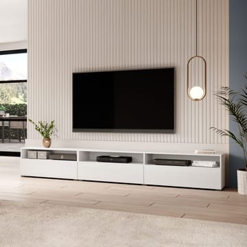 Vägghängd Tv-bänk Baros 3 fällbar dörr - Vit Laminat - Möbler - Tv möbel & mediamöbel - TV bänk & mediabänk