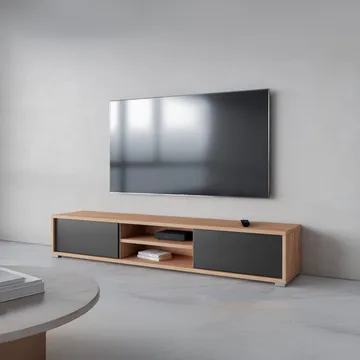 Vägghängd TV-bänk Frida 2 luckor upp - Antracit - Möbler - Tv möbel & mediamöbel - TV bänk & mediabänk