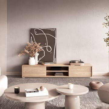 Vägghängd TV-bänk Frida 2 luckor upp - Oljad Ek - Möbler - Tv möbel & mediamöbel - TV bänk & mediabänk