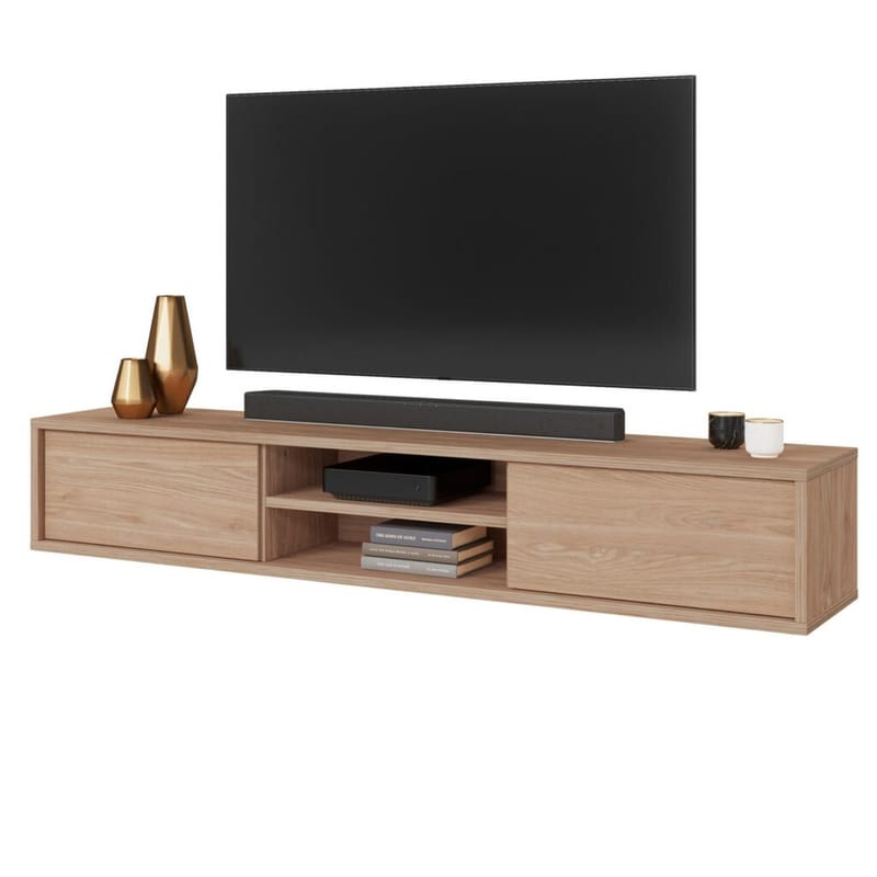Vägghängd TV-bänk Frida 2 luckor upp - Oljad Ek - Möbler - Tv möbel & mediamöbel - TV bänk & mediabänk