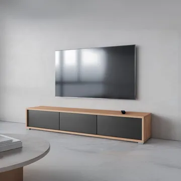 Vägghängd TV-bänk Frida 3 luckor upp - Antracit - Möbler - Tv möbel & mediamöbel - TV bänk & mediabänk