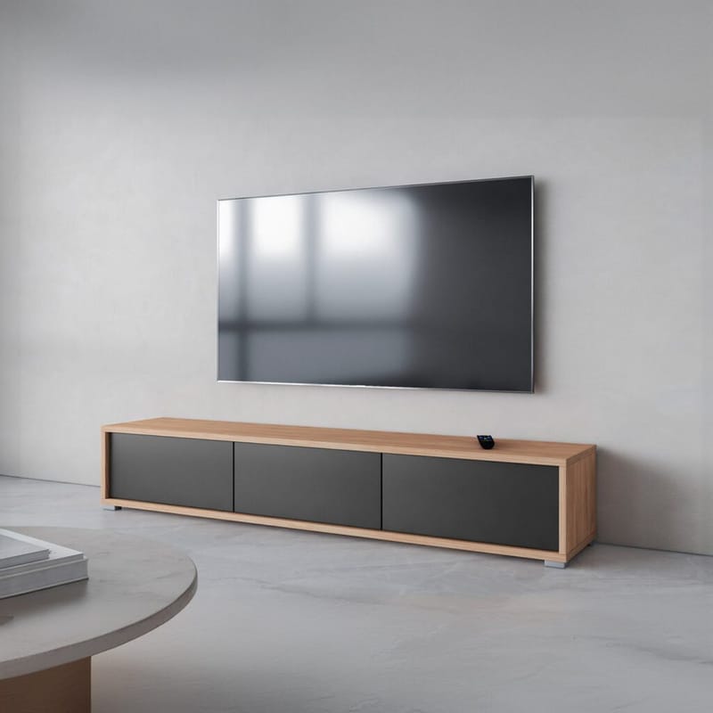 Vägghängd TV-bänk Frida 3 luckor upp - Antracit - Möbler - Tv möbel & mediamöbel - TV bänk & mediabänk