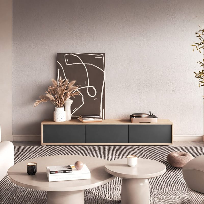 Vägghängd TV-bänk Frida 3 luckor upp - Antracit - Möbler - Tv möbel & mediamöbel - TV bänk & mediabänk