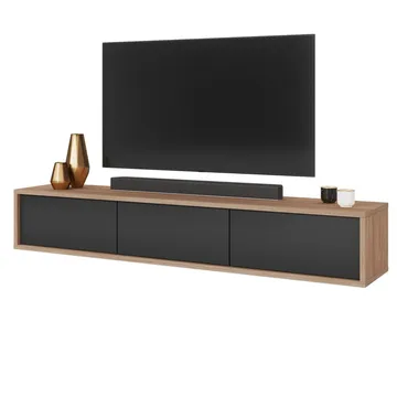 Vägghängd TV-bänk Frida 3 luckor upp - Antracit - Möbler - Tv möbel & mediamöbel - TV bänk & mediabänk