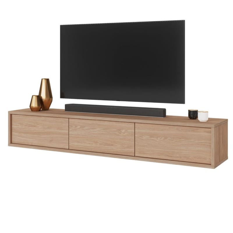 Vägghängd TV-bänk Frida 3 luckor upp - Oljad Ek - Möbler - Tv möbel & mediamöbel - TV bänk & mediabänk
