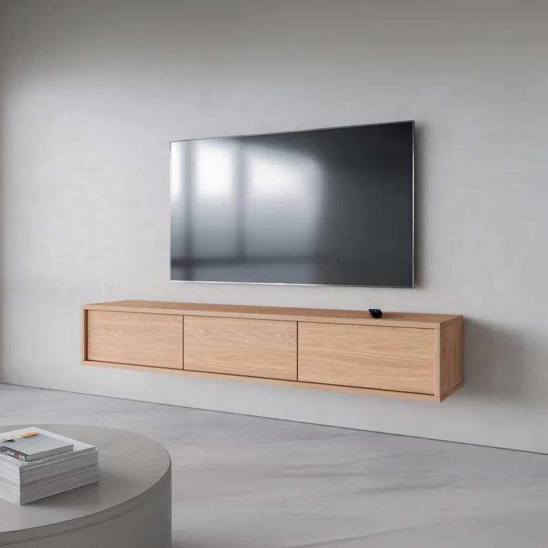 Vägghängd TV-bänk Frida 3 luckor upp - Oljad Ek - Möbler - Tv möbel & mediamöbel - TV bänk & mediabänk