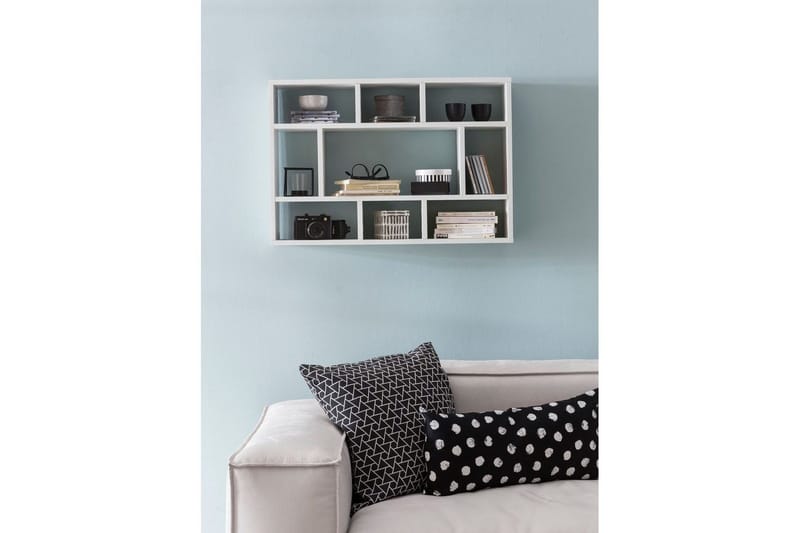 Vägghylla Wohnling melaminbelagd spånskiva, bokförvaring, väggmonterad, modern stil Vit - Vit - Förvaring - Hylla - Vägghylla