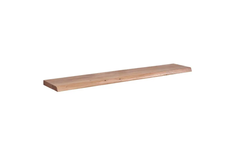 Vägghylla Wohnling träkant, massivt trä, flytande hylla, lantlig stil 140 cm - 140 cm - Förvaring - Hylla - Vägghylla
