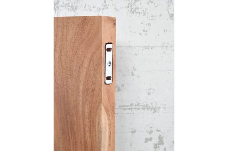 Vägghylla Wohnling träkant, massivt trä, flytande hylla, lantlig stil 140 cm - 140 cm - Förvaring - Hylla - Vägghylla