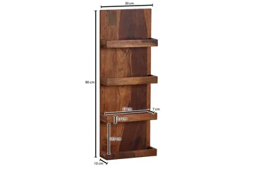 Vägghylla Wohnling Vägghylla i massivt trä, väggmonterad, 30X80 cm, lantlig stil - Förvaring - Hylla - Vägghylla
