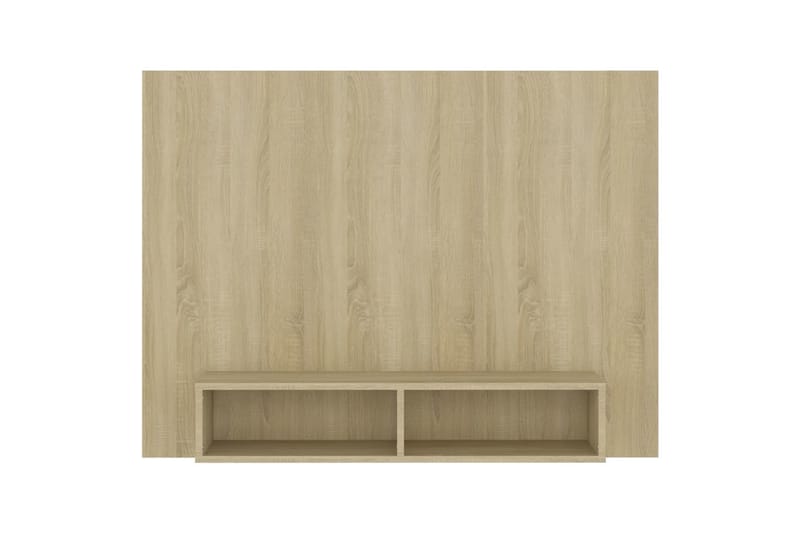 Väggmonterat tv-skåp sonoma-ek 120x23,5x90 cm spånskiva - Brun - Möbler - Tv möbel & mediamöbel - TV skåp