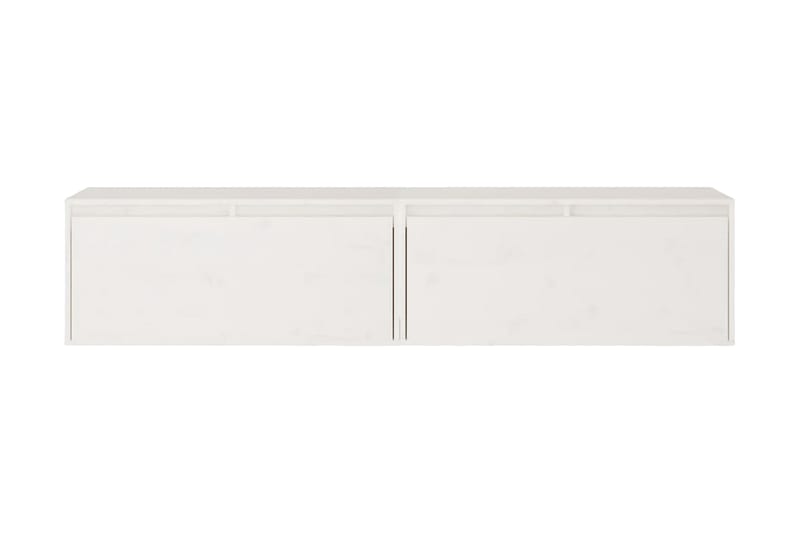 Väggskåp 2 st vit 80x30x35 cm massiv furu - Vit - Möbler - Tv möbel & mediamöbel - TV bänk & mediabänk