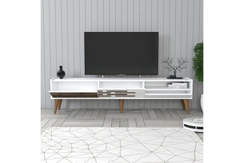 Valensiya Tv-bänk 180 cm - Vit - Möbler - Tv möbel & mediamöbel - TV bänk & mediabänk