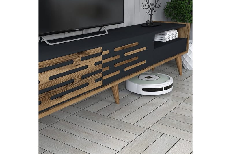 Valensiya Tv-skåp 180 cm - Valnöt/Antracit - Möbler - Tv möbel & mediamöbel - TV skåp