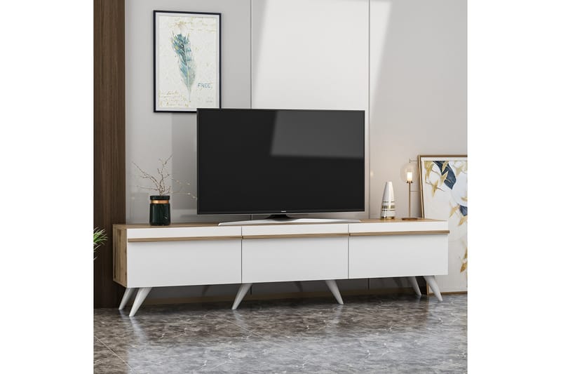 Valentina Tv-bänk 180x35 cm Vit - Hanah Home - Möbler - Tv möbel & mediamöbel - TV bänk & mediabänk