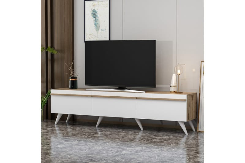 Valentina Tv-bänk 180x35 cm Vit - Hanah Home - Möbler - Tv möbel & mediamöbel - TV bänk & mediabänk