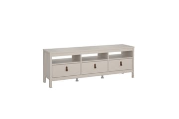 Vallvidera Golvstående Tv Bänk 151 cm med Förvaring i Ljust Trä - Beige - Möbler - Tv möbel & mediamöbel - TV bänk & mediabänk