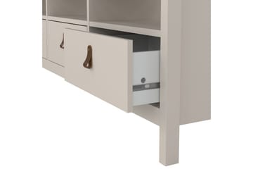 Vallvidera Golvstående Tv Bänk 151 cm med Förvaring i Ljust Trä - Beige - Möbler - Tv möbel & mediamöbel - TV bänk & mediabänk