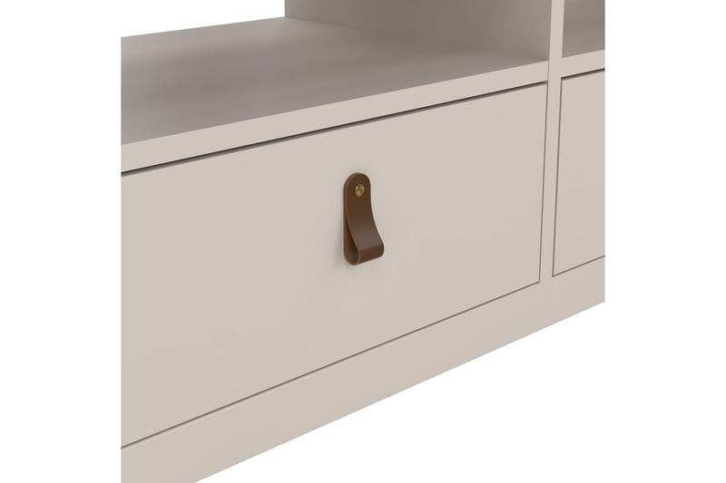 Vallvidera Golvstående Tv Bänk 151 cm med Förvaring i Ljust Trä - Beige - Möbler - Tv möbel & mediamöbel - TV bänk & mediabänk