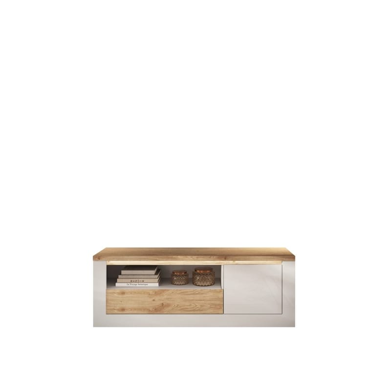 Vandesar Tv-Bänk 160 cm - Natur/Vit - Möbler - Tv möbel & mediamöbel - TV bänk & mediabänk
