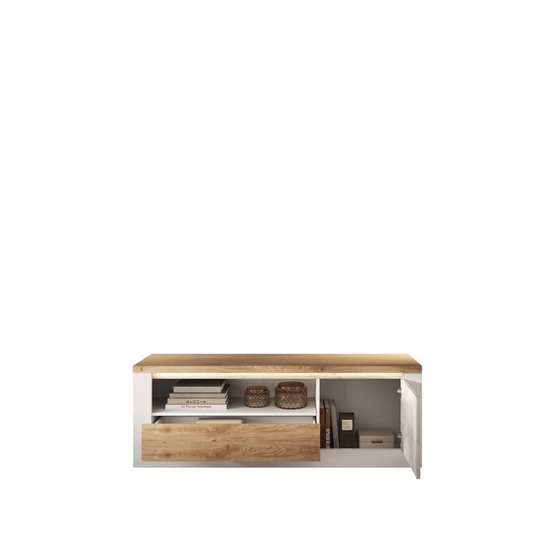 Vandesar Tv-Bänk 160 cm - Natur/Vit - Möbler - Tv möbel & mediamöbel - TV bänk & mediabänk