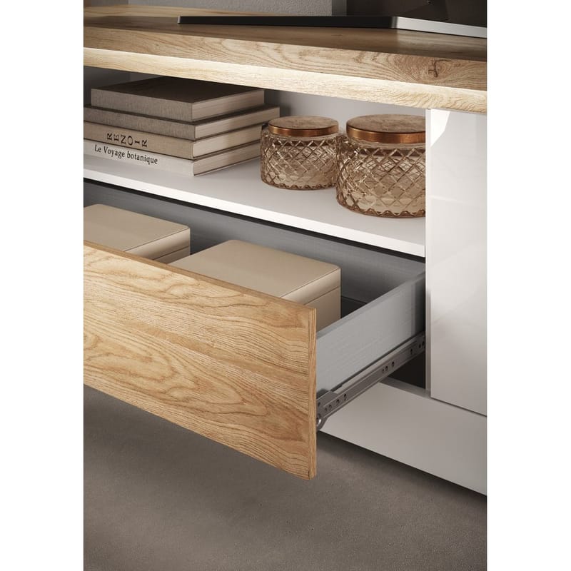 Vandesar Tv-Bänk 207 cm - Natur/Vit - Möbler - Tv möbel & mediamöbel - TV bänk & mediabänk