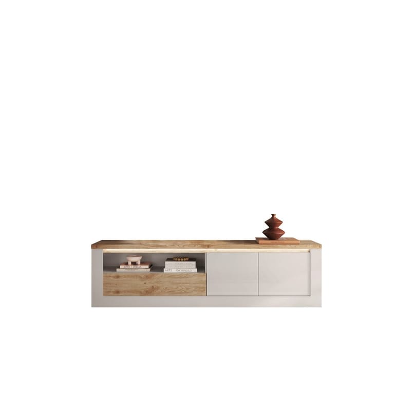 Vandesar Tv-Bänk 207 cm - Natur/Vit - Möbler - Tv möbel & mediamöbel - TV bänk & mediabänk