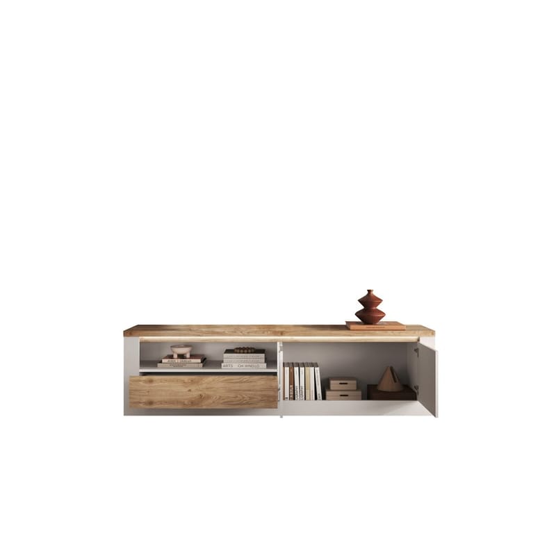 Vandesar Tv-Bänk 207 cm - Natur/Vit - Möbler - Tv möbel & mediamöbel - TV bänk & mediabänk