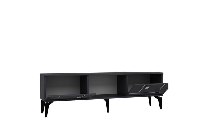 Varno Tv-bänk 150 cm - Antracit/Silver - Möbler - Tv möbel & mediamöbel - TV bänk & mediabänk