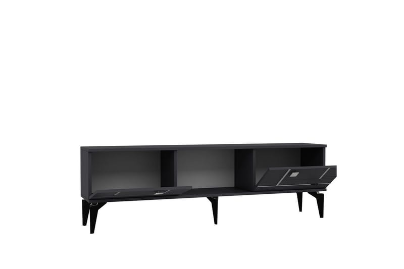 Varno Tv-bänk 150 cm - Antracit/Silver - Möbler - Tv möbel & mediamöbel - TV bänk & mediabänk