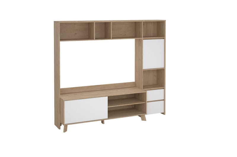 Varun Tv-skåp 209 cm - Vit/Natur - Möbler - Tv möbel & mediamöbel - TV skåp