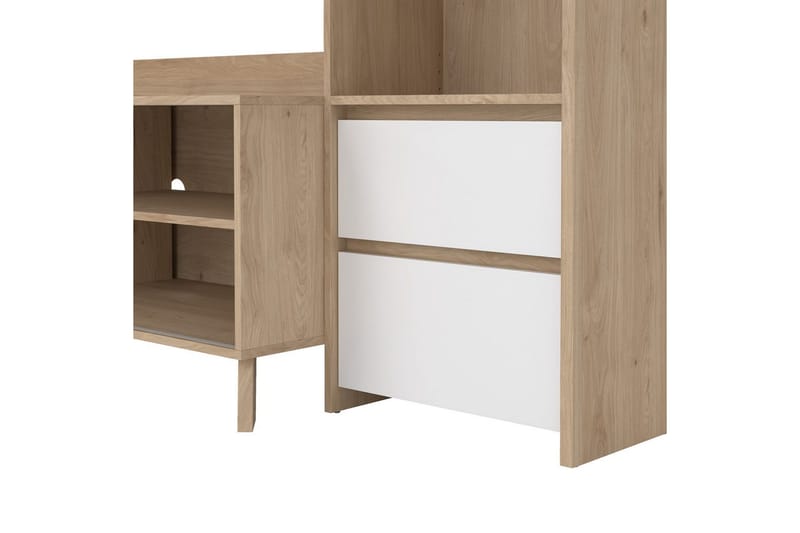 Varun Tv-skåp 209 cm - Vit/Natur - Möbler - Tv möbel & mediamöbel - TV skåp