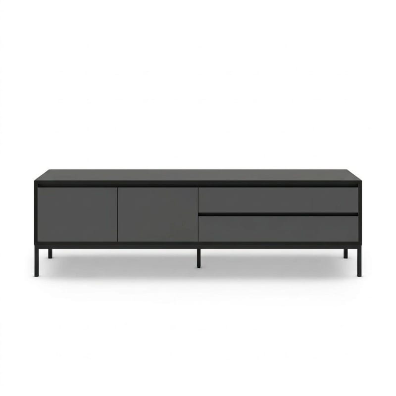 Velar TV-bänk 180x55x40 cm - antracit, wood black, svart - Möbler - Tv möbel & mediamöbel - TV bänk & mediabänk