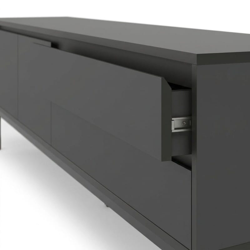 Velar TV-bänk 180x55x40 cm - antracit, wood black, svart - Möbler - Tv möbel & mediamöbel - TV bänk & mediabänk