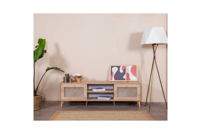 Velin Tv-bänk 55 cm - Mediumfärgat trä - Möbler - Tv möbel & mediamöbel - TV bänk & mediabänk