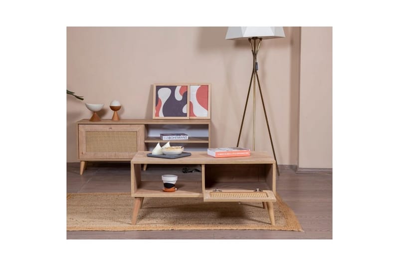 Velin Tv-bänk 55 cm - Mediumfärgat trä - Möbler - Tv möbel & mediamöbel - TV bänk & mediabänk