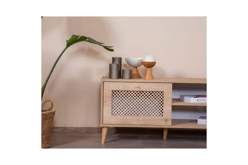 Velin Tv-bänk 55 cm - Mediumfärgat trä - Möbler - Tv möbel & mediamöbel - TV bänk & mediabänk