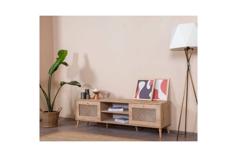 Velin Tv-bänk 55 cm - Mediumfärgat trä - Möbler - Tv möbel & mediamöbel - TV bänk & mediabänk