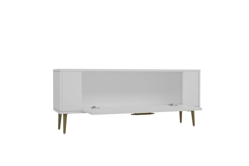 Veynor Tv-bänk 120 cm - Vit/Guld - Möbler - Tv möbel & mediamöbel - TV bänk & mediabänk