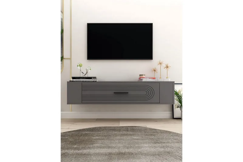 Veyra Tv-stativ 120x26 cm - Antracit - Möbler - Tv möbel & mediamöbel - Mediastativ & väggfäste