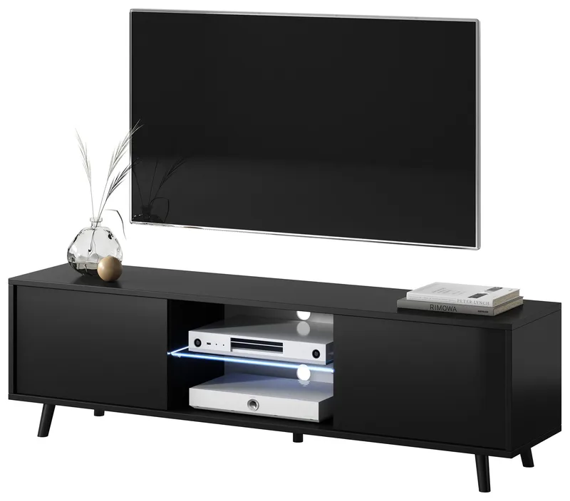 Vipan Tv-bänk 140 cm - Svart - Möbler - Tv möbel & mediamöbel - TV bänk & mediabänk