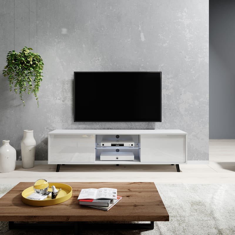 Vipan Tv-bänk 140 cm - Vit - Möbler - Tv möbel & mediamöbel - TV bänk & mediabänk