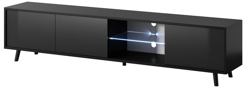 Vipan Tv-bänk 175 cm - Svart - Möbler - Tv möbel & mediamöbel - TV bänk & mediabänk