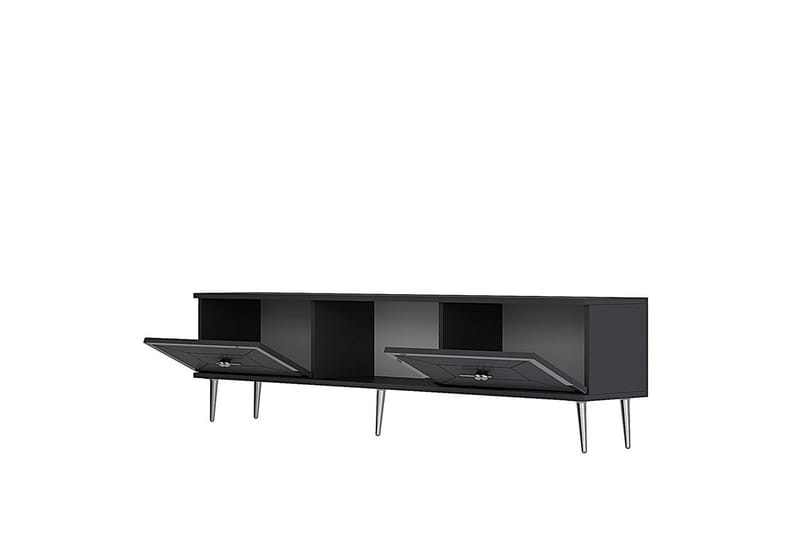 Virdel Tv-bänk 150 cm - Antracit/Silver - Möbler - Tv möbel & mediamöbel - TV bänk & mediabänk
